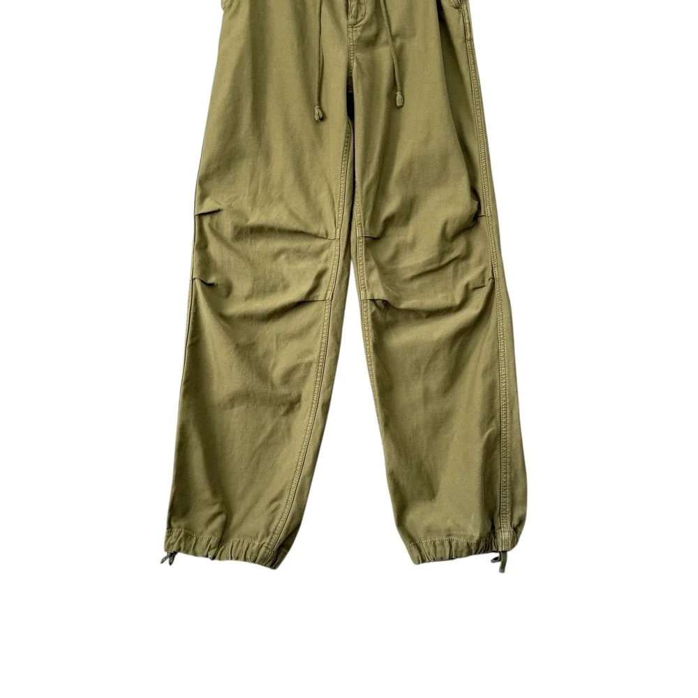 Aritzia | TNA | Olive Green Parachute Cargo Pants Drawstring Utility Size M - Picture 4 of 14